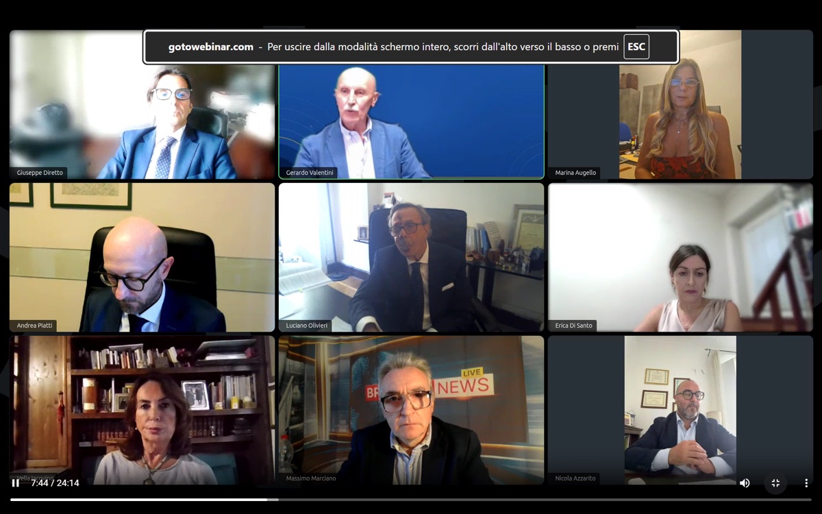 Relatori collegati al webinar Concordato Preventivo Biennale 2026–2027